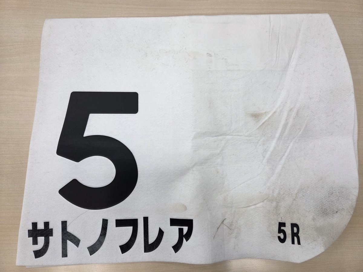 【ゼッケンプレゼント】
11/15(土)にデビューしたサトノフレア号の実使用
ゼッケンを1名にプレゼント！
応募方法はStarHorse4公式アカウントをフォローの上
このポストをリポスト！

応募期間は1/5(月)終日まで！当選者の方には
1/9(金)までにチャット(DM)いたします。
ご応募お待ちしてます！
#SH4