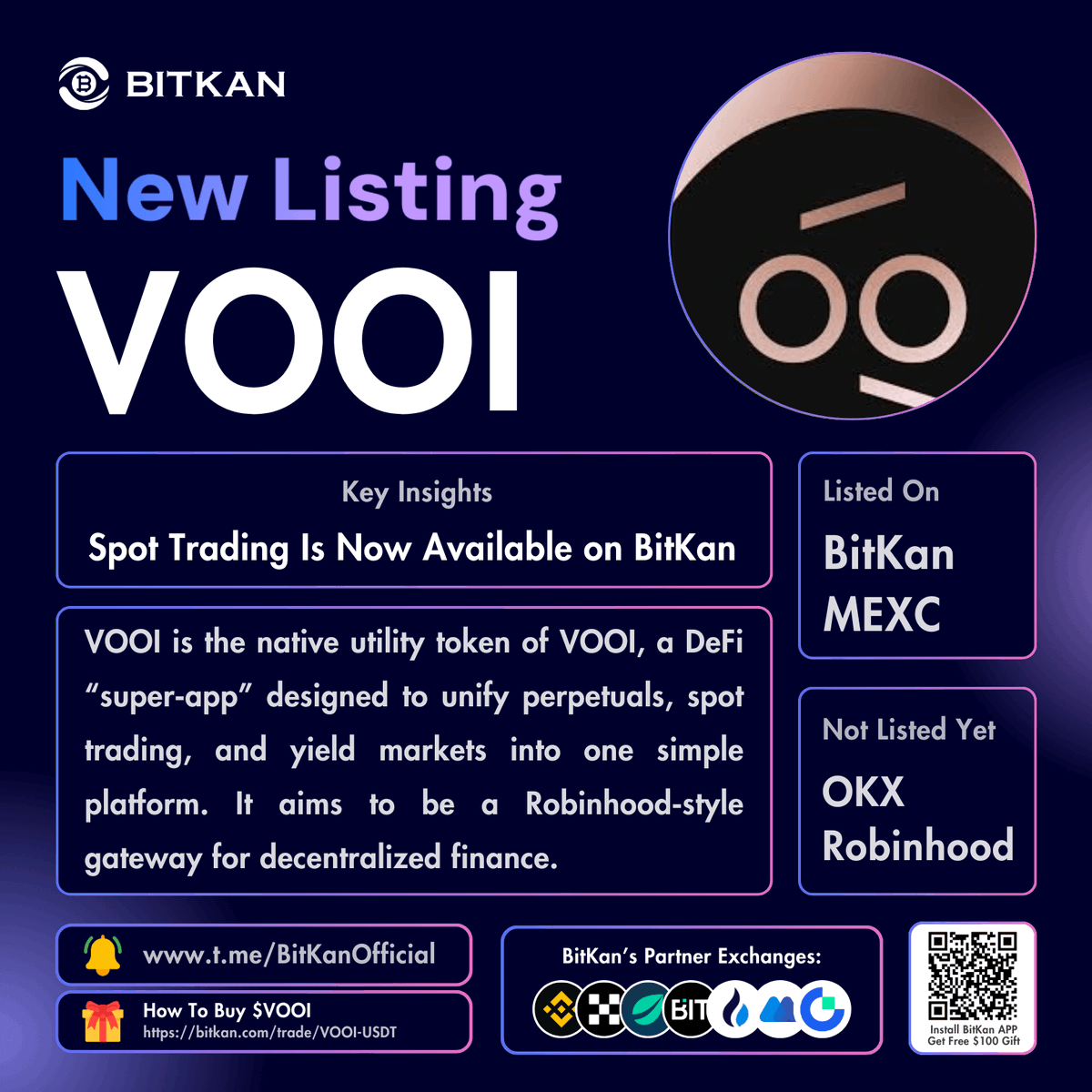 BitKanOfficial's tweet photo. 🔥 New Listing: @vooi_io #VOOI spot trading pair is now available for trade on BitKan Crypto Exchange
$VOOI Spot Trading Pair:
https://t.co/cBEtidrNo8
Official #BitKan Announcement
https://t.co/vgfjLzsWOA
Free $100 New User Sign-Up Gift:
https://t.co/41X7Ajq1D2 https://t.co/B52vxQ1dIM