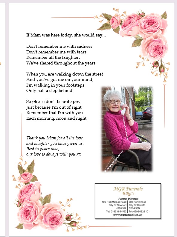 Julie27Rose's tweet photo. Memories of our Mam, she was 93 here in this photo, sitting outside speaking to my Sister on the 75th Anniversary of VE Day.

#happy #memories https://t.co/SkODJow3gr