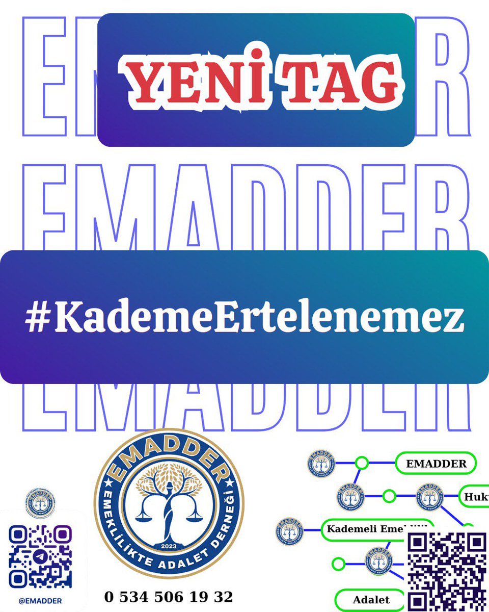 📣📣 TAG DUYURUSU 📣📣
👇👇👇👇👇👇
#KademeErtelenemez

<a href="/dbdevletbahceli/">Devlet Bahçeli</a>
<a href="/ZeybekciNihat/">Nihat Zeybekci 🇹🇷</a>
<a href="/eczozgurozel/">Özgür Özel</a>
<a href="/alibabacan/">Ali Babacan</a>

Yıllarca çalıştık, primimizi eksiksiz ödedik.
Devletine karşı görevini yapan emekçi adalet bekledi,
ancak bir tarih dayatmasıyla eşitsizliğe mahkûm edildi.

Aynı iş,