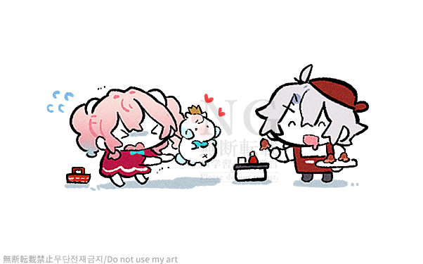 「試食のイカルン」|枝垂のイラスト