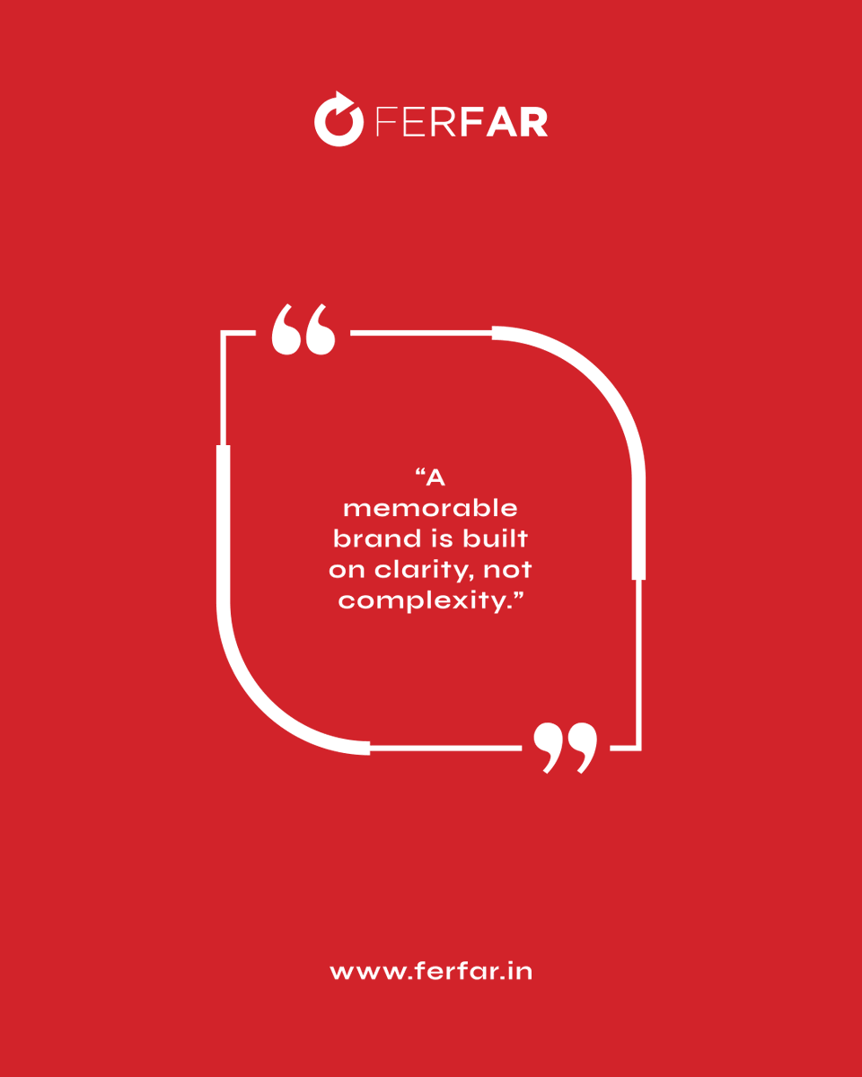 ferfardesign's tweet photo. The clearer a brand is, the faster it becomes recognizable.

Simplicity is not minimal — it’s memorable.

#branddesignquote #mondayquote #mondaymotivation #brand #minimal #ferfardesign #creative #design #agency #studio https://t.co/4NoOIZYyOw