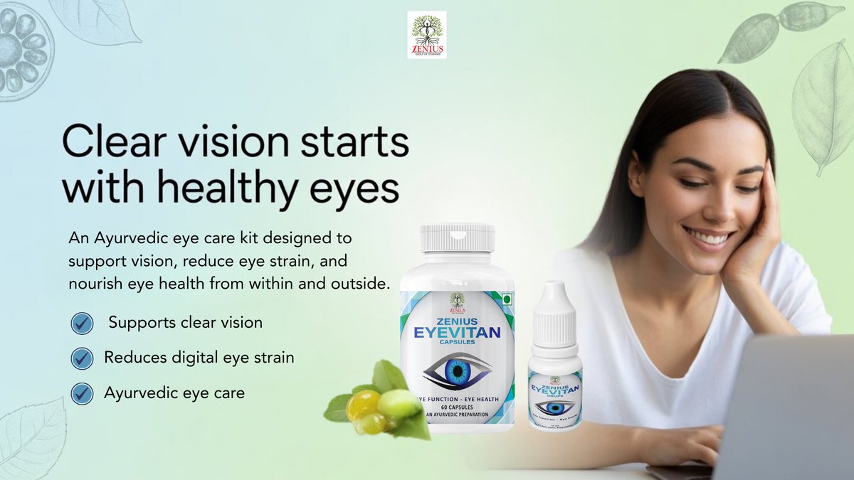 ZeniusIn's tweet photo. Eye health is no longer optional in a screen-driven world. Ayurveda focuses on nourishing vision naturally—inside and out.
#EyeHealth #Ayurveda #DigitalEyeStrain #ZeniusIndia https://t.co/OGTFYrkx5h