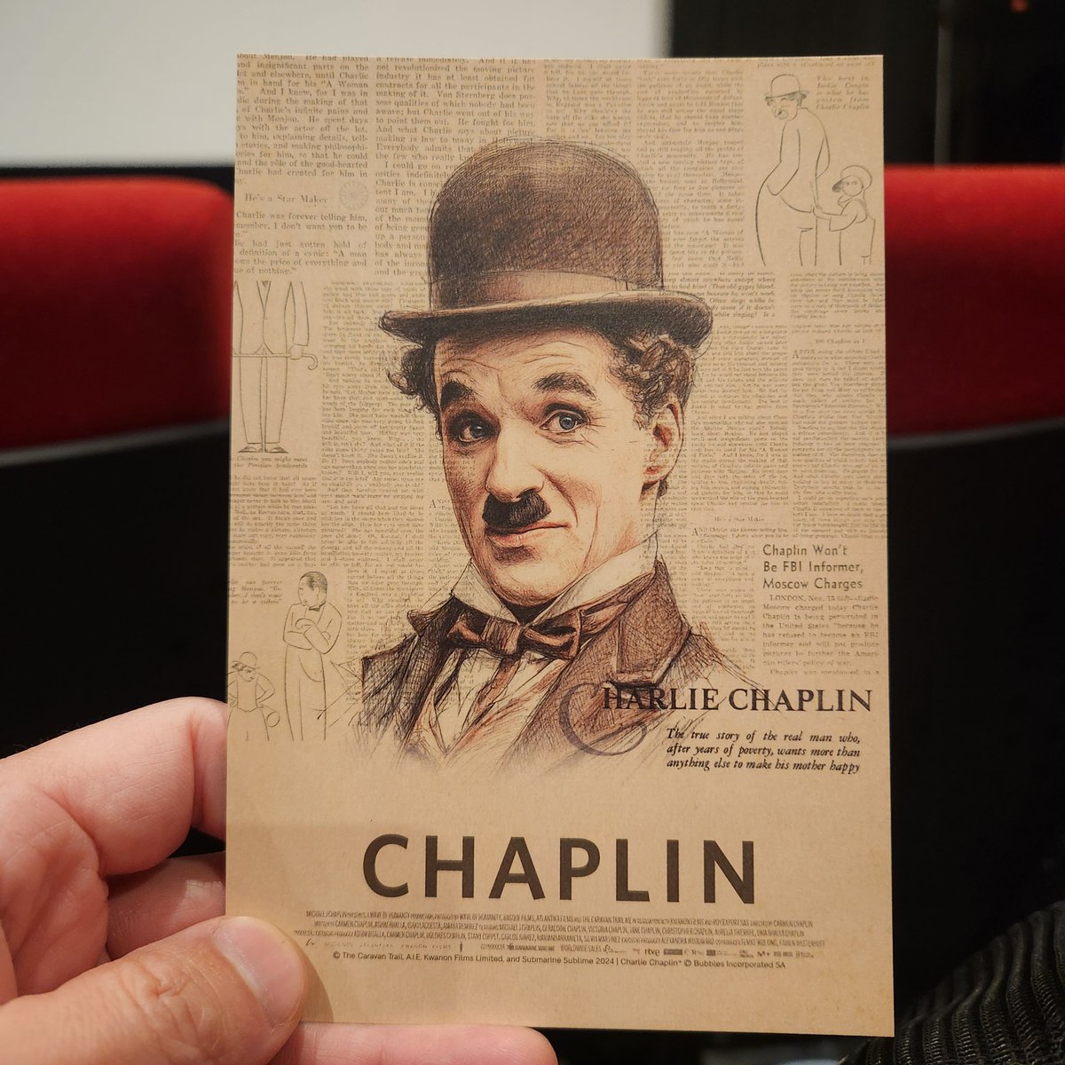 今日はチャップリンのドキュメンタリー映画を鑑賞📽️チャップリンは