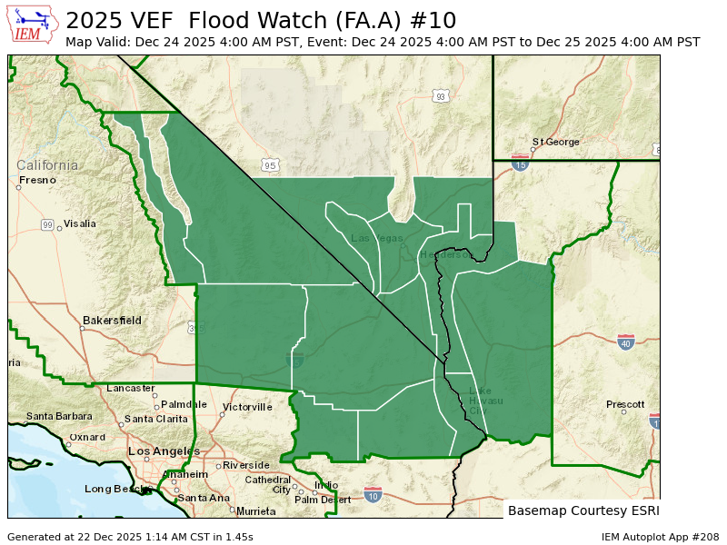 iembot_vef's tweet photo. VEF issues Flood Watch valid at Dec 24, 4:00 AM PST till Dec 25, 4:00 AM PST https://t.co/BatQbfcV95 https://t.co/P4Vsp2hDYu