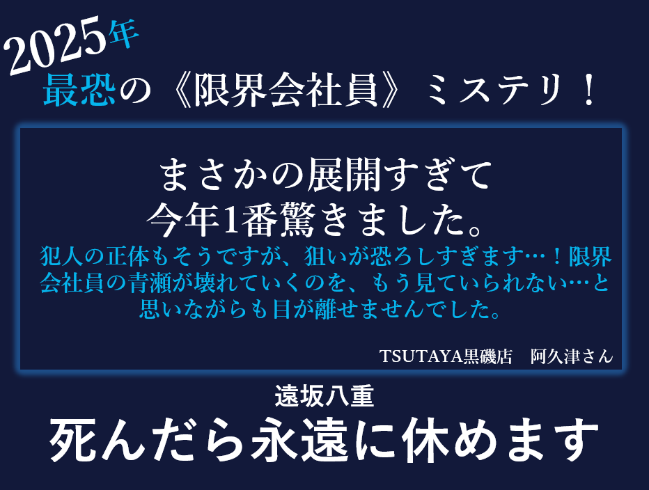 ※※※となっていますので他の方はご遠慮下さい 年末進行に追われる今こそ！／ 2025年最恐の”限界会社員ミステリ