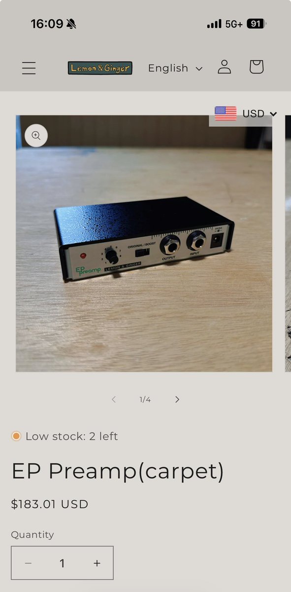 ギター Lemon & Ginger EP Preamp Carpet EP Preamp(carpet) – Lemon & Ginger