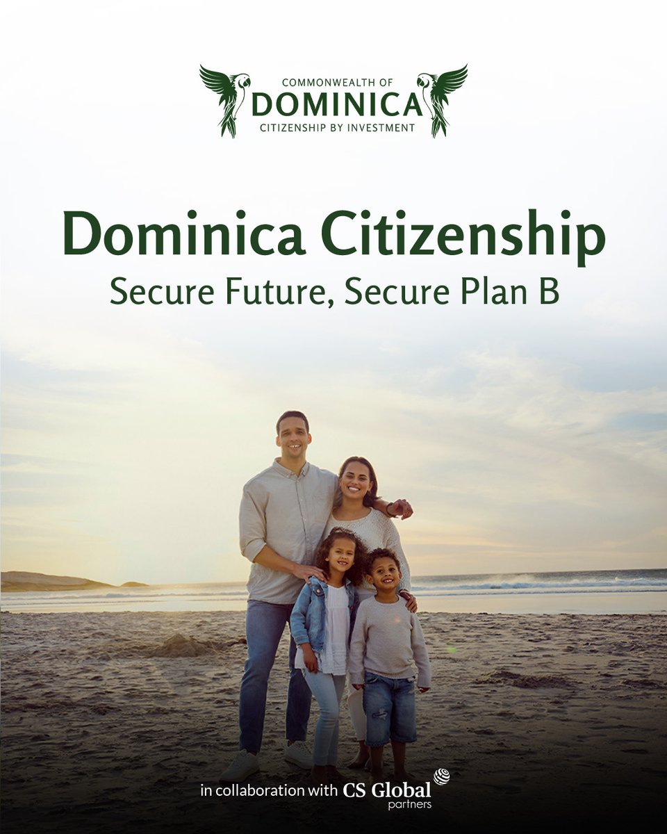 Dominica is a nation that knows what it means to grow and prosper through resilience. With the Citizenship by Investment Programme, you can contribute towards growth while securing a better future for your family.

Find out more: cbiu.gov.dm