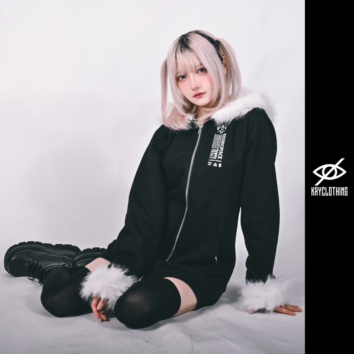 news】 本日21:00- 「KISAI」 ネコ耳フードファー パーカーワンピ