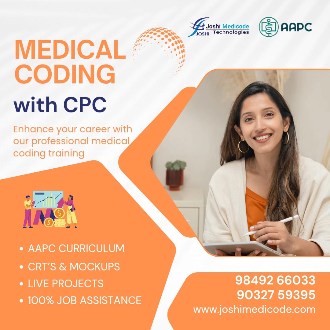 joshimedicode's tweet image. Master Medical Coding with CPC Training at @joshimedicode1 Technologies and gain real-world experience through live projects. 
Train smart with 100% job assistance and build a successful career!

#MedicalCoding #CPCTraining #JoshiMedicodeTechnologies #MedicalCodingCourse…