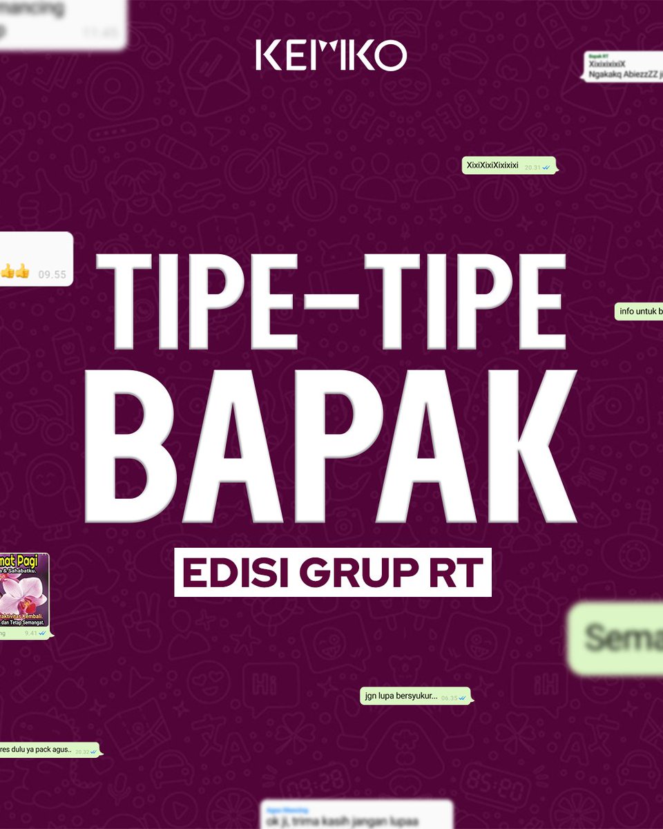 rabbani_proke's tweet photo. Ini dia 4 jenis tipe bapak-bapak paling sering ada di grup RT 😂 https://t.co/VsoKvkrVvv
