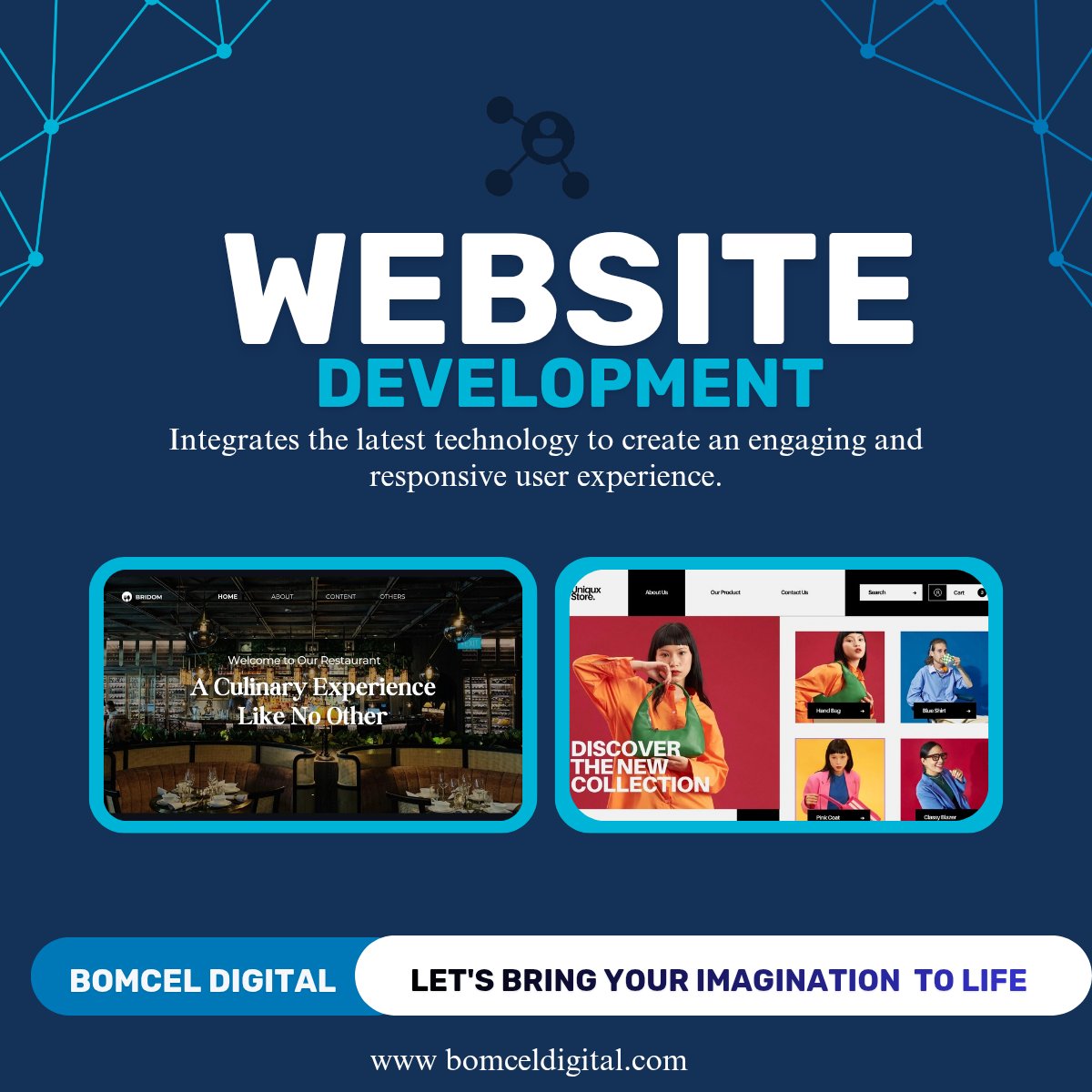 bomceldigital's tweet photo. Your website is your digital first impression make it unforgettable.
We build modern,responsive,and high-converting websites that don't just look good but actually turn visitors into clients.
Send us a DM to get started today👍
#WebsiteDevelopment
#bomceldigital https://t.co/oKOyxRXM7x