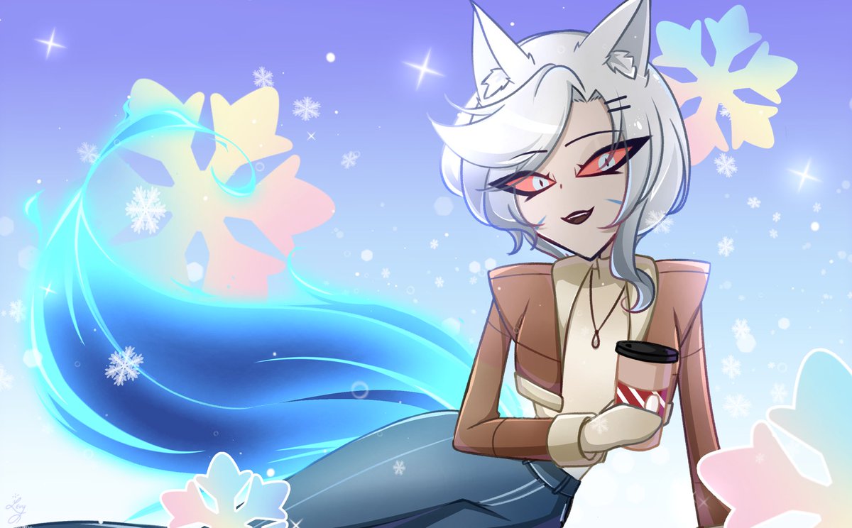 hazbin oc in the helluva winter merch style ❄️

#hazbinhotel #HazbinHotelOC #oc