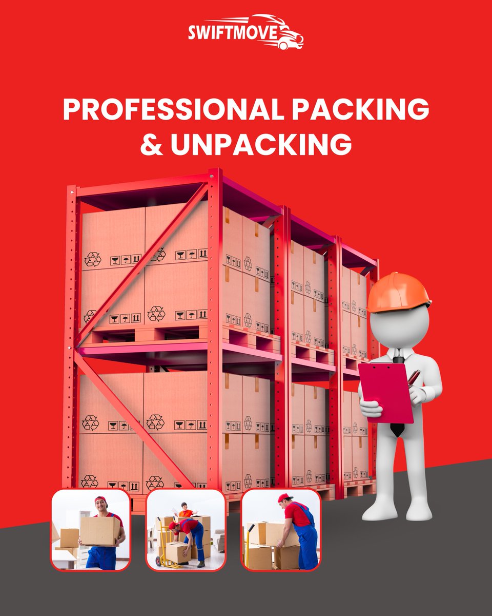 Swiftmove_'s tweet image. Professional packing &amp;amp; unpacking that saves time and protects what matters most. 📦
Move smarter with SwiftMove.
.
.
.#SwiftMove #ProfessionalMoving #StressFreeMove