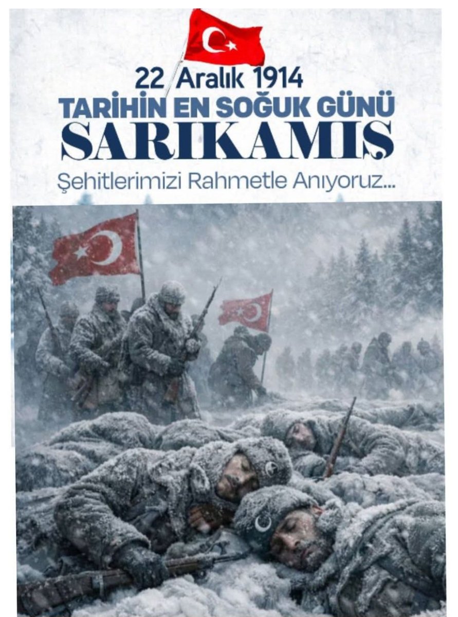 Sarıkamış'da donan bedenler değil, bir milletin yüreği oldu.😪