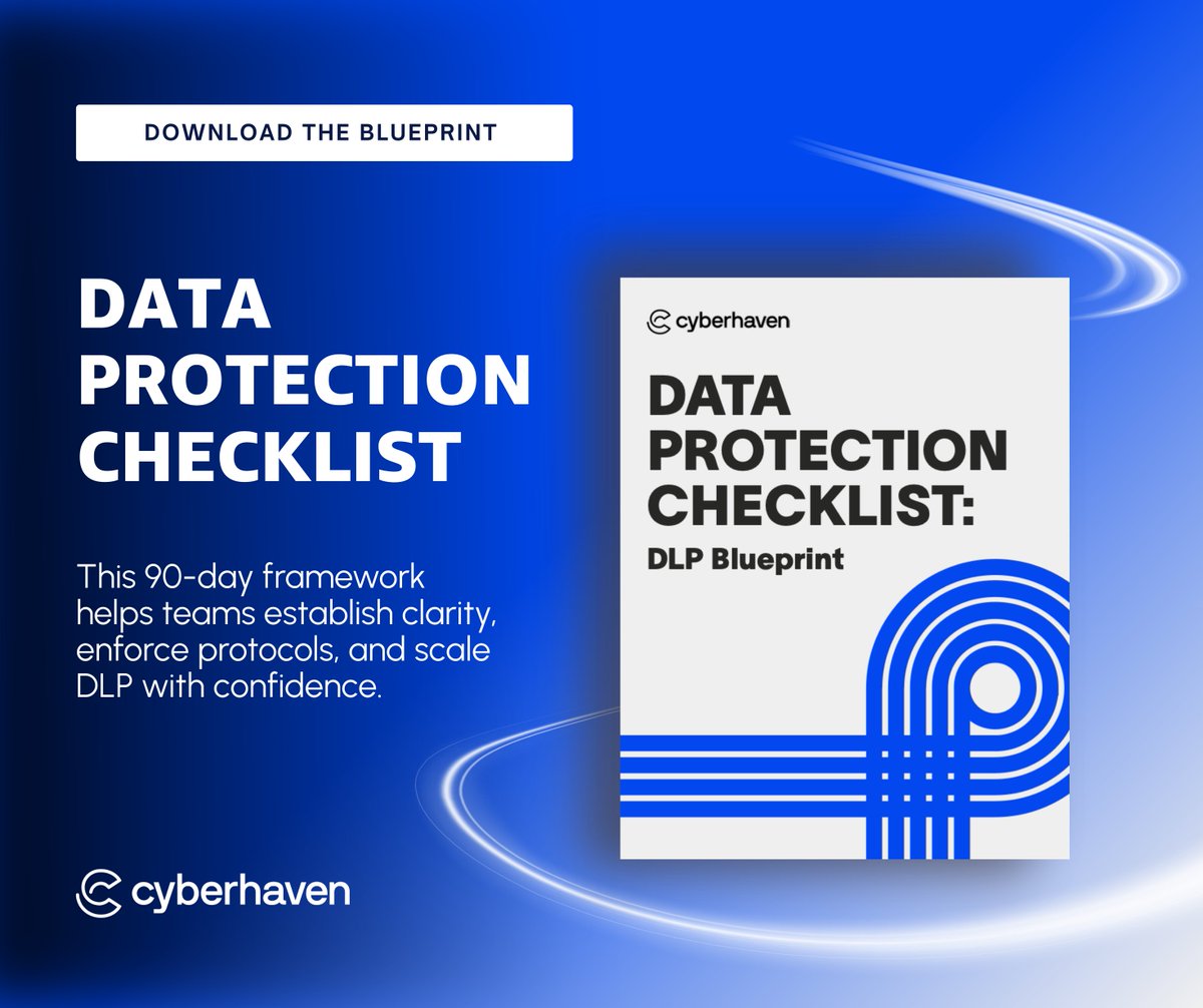 securityblvd's tweet image. A clear plan makes DLP easier to build and scale. This 90 day checklist helps teams improve visibility, define controls, and drive measurable progress.

👉 Download the blueprint: securityboulevard.com/cyberhaven   

#DLP #Cybersecurity #DataProtection #AIsecurity @CyberhavenInc