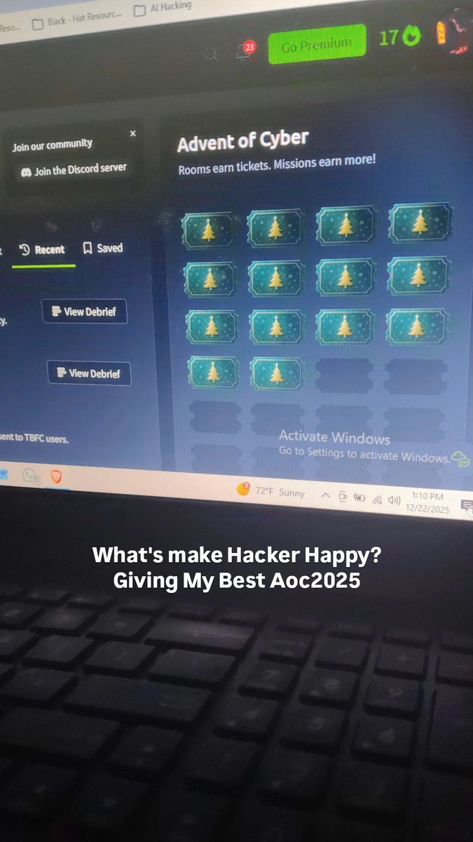 Lucifer__776's tweet photo. How many tickets you collected 🤔?

#tryhackme #cybersecurity https://t.co/a38r3aL80W