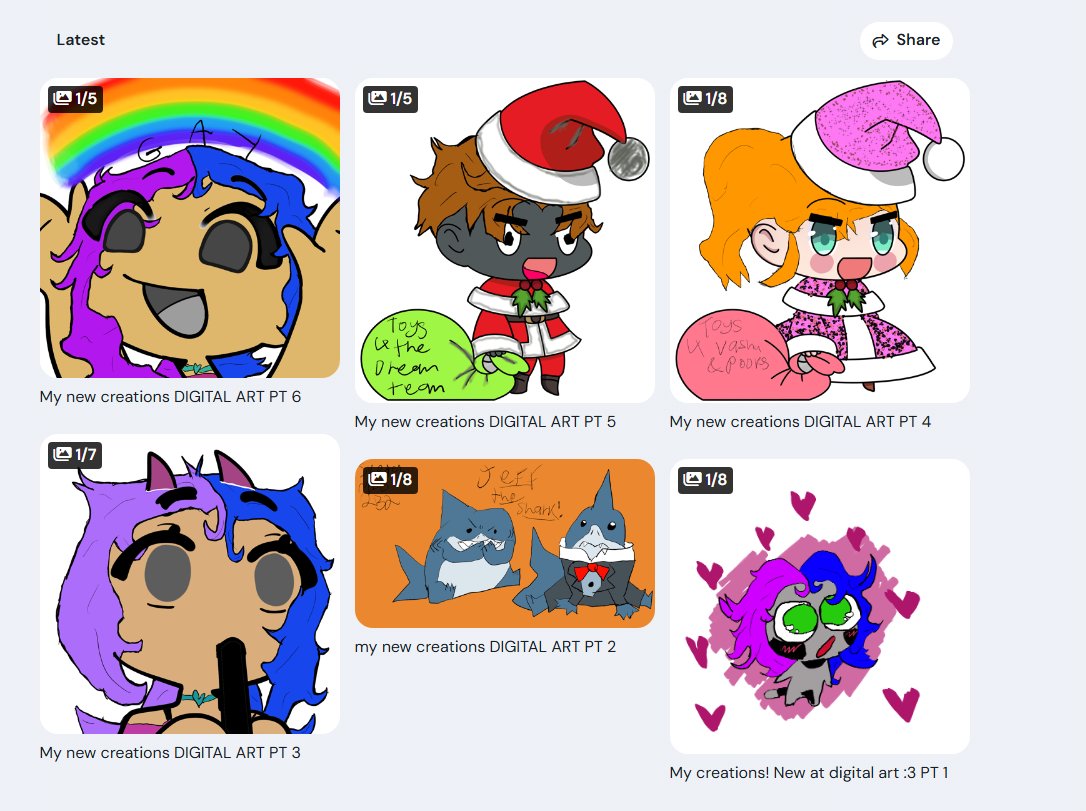 I have uploaded my gallery! On my ko~fi!! 
Wan a lil drawing from me!?? HMU on kofi :3 minimum donation $2
ko-fi.com/midnight_blue2…