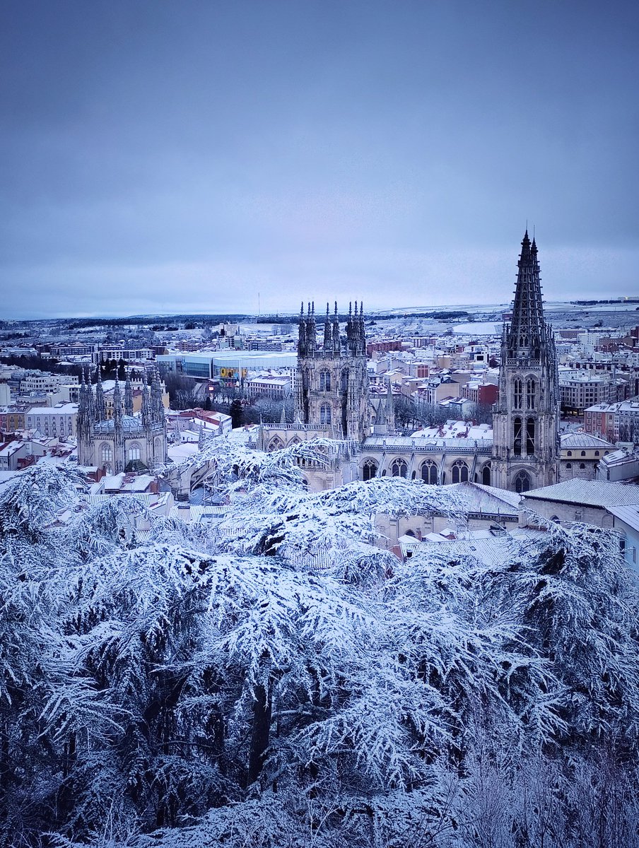 Y para los madrugadores, así se ha despertado Burgos hoy!!!!!