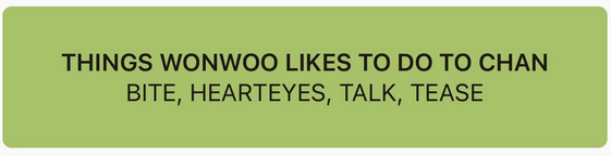 wcprompts's tweet photo. ⏳ T-3 days to opening the #wcchocolat box!!! 🍫

🌨️ if you, like the mods, are panicking about what to make ... how about some inspiration from our resident Chief Yearner and #1 Dinonara, Mr JWW himself? 

🌻 here is a list of things that wonwoo likes to do to chan! https://t.co/XyoI4eT9GL