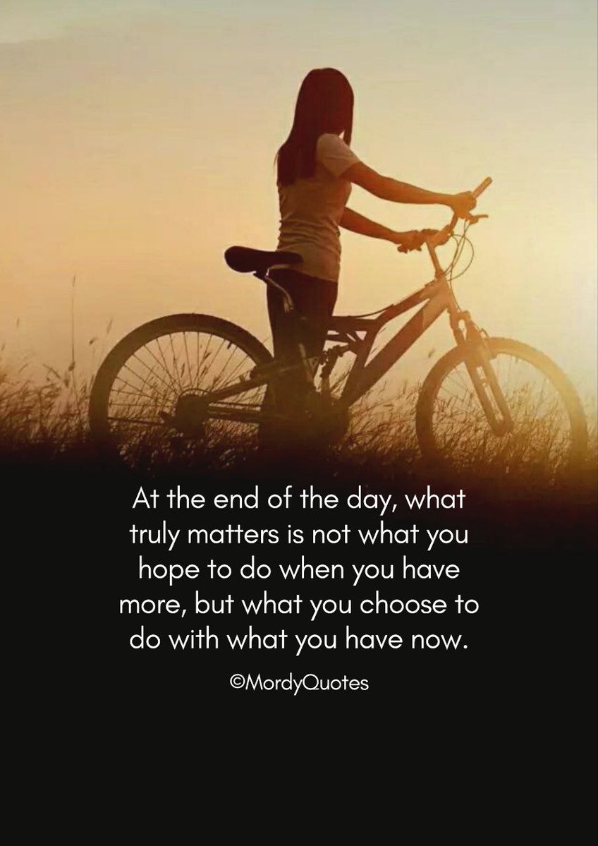 MordyQuotes's tweet image. At the end of the day, what truly matters is not what you hope to do when you have more, but what you choose to do with what you have now.

#MordyQuotes #MotivationalMonday #MotivationalQuotes #MotivationDaily #quoteoftheday #LifeLessons