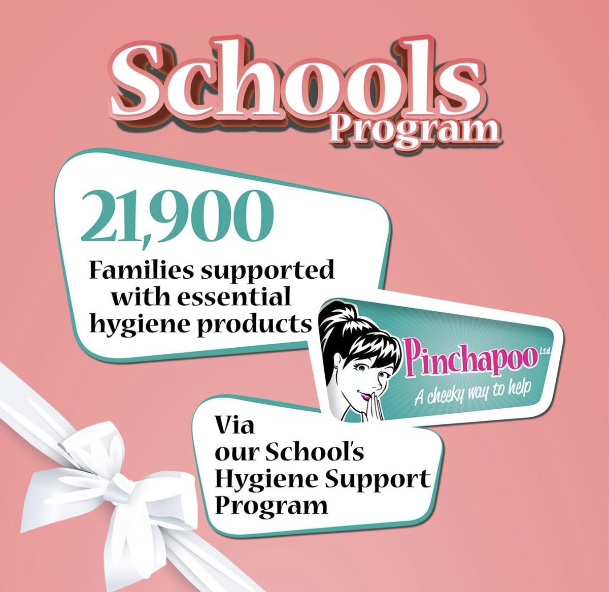 snowyclark's tweet photo. Merry Xmas from the @pinchapoo_aus family but look deeper into these numbers and to the real impacts we make. 

Personal hygiene products are the first to go in tough times.

So we are 31% up on last years figures as we provide to 3000+ charity partners across all communities! https://t.co/O9tvHSfOXh