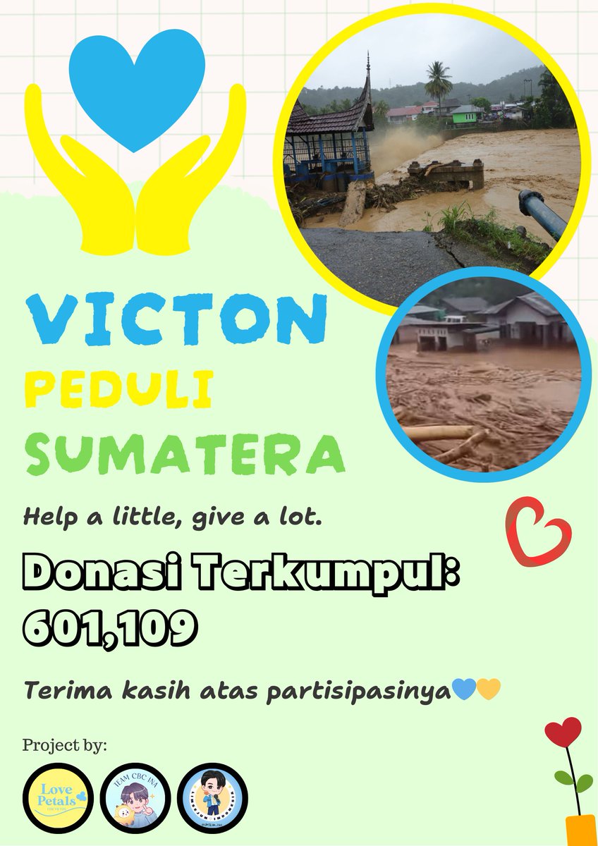 LIMSEJUN_INA's tweet image. 💛VICTON PEDULI SUMATERA💙

Hi, ALICE💙💛
Kami sudah menyalurkan hasil donasi ke kitabisa🫶 Terima kasih atas partisipasinya💛💙

#VICTON #빅톤 #VICTONPEDULISUMATERA #HANSEUNGWOO #KANGSEUNGSIK #LIMSEJUN #DOHANSE #CHOIBYUNGCHAN #JUNGSUBIN