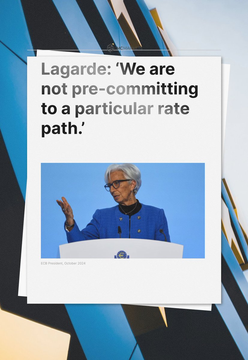 MagicCompassGrp's tweet image. ECB Dec 18 (Lagarde)
Rates hold. Inflation 1.9% '26. Growth +1.4%. Data-dependent. Services stickiness caps EUR cuts.