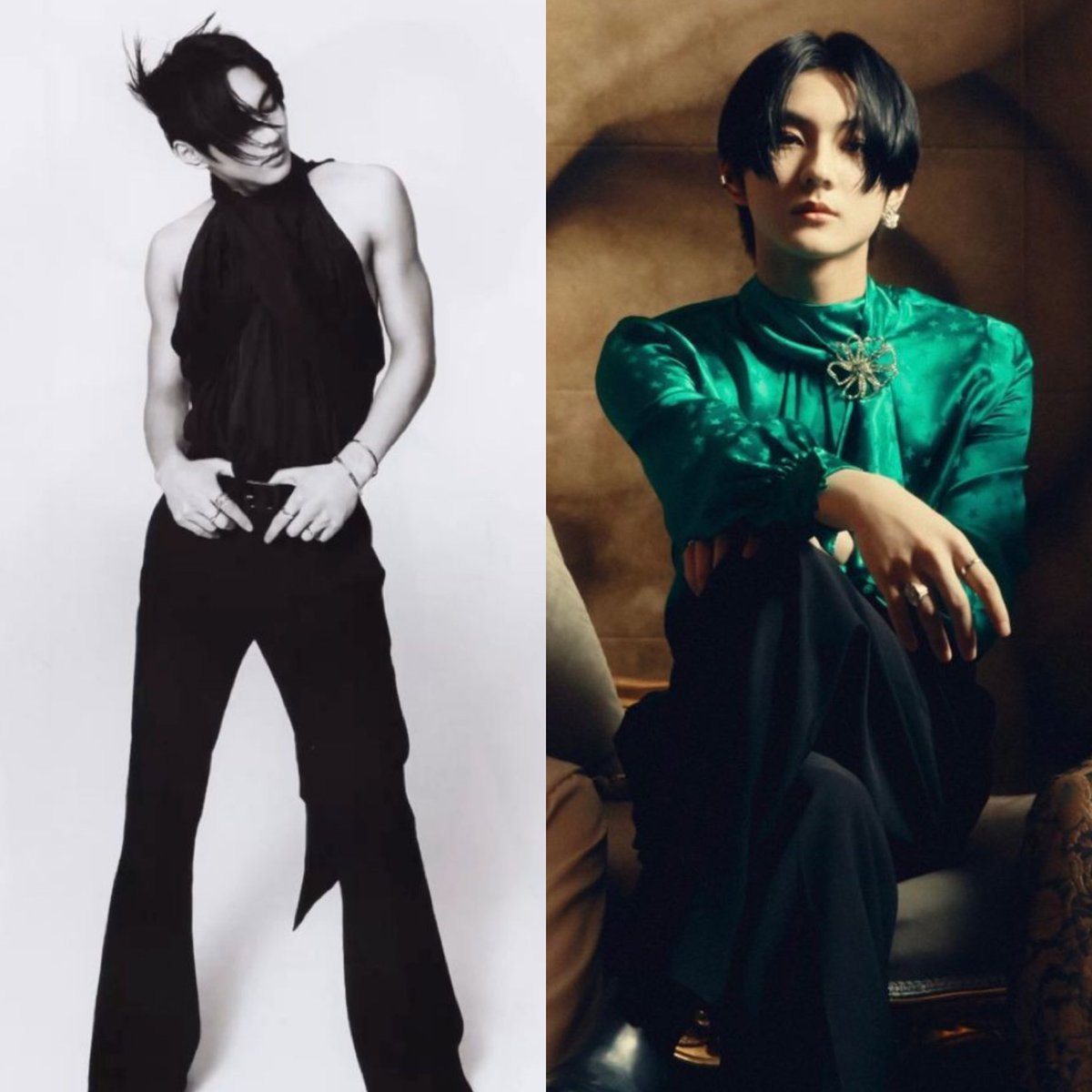 wonspasta's tweet image. the stylist understands how good feminine clothes work on him