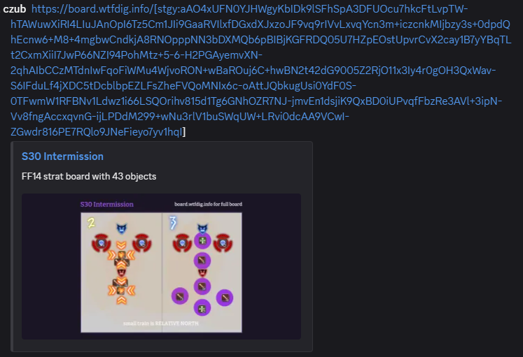 launching a new tool on WTFDIG

a strategy board viewer and bundler!

- view ff14 strategy boards in your browser
- bundle up to 10 boards and share them with a quick URL
- discord previews
- highlight your spot and toggle between unified/separate

url down below ⬇️⬇️