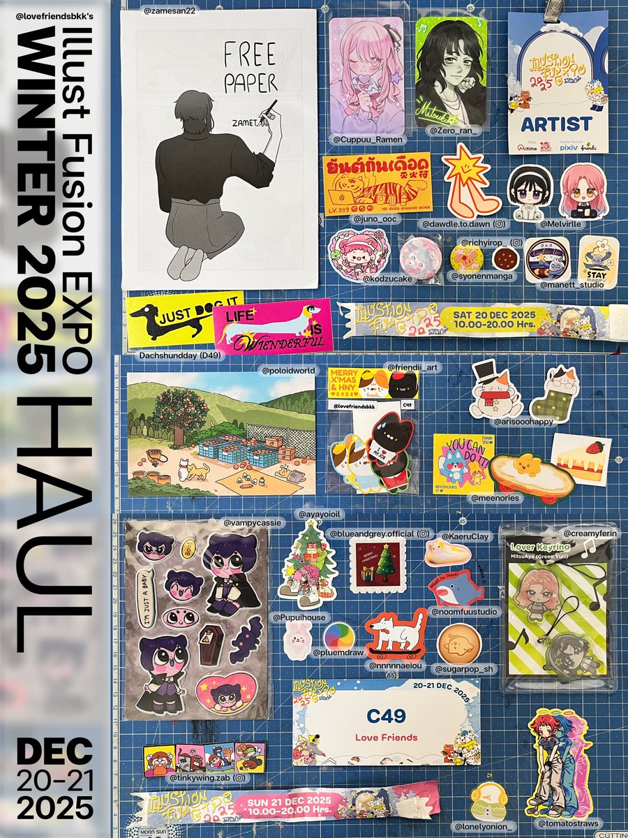 #IFEXPOWINTER25 HAUL

Artists' tags in the thread below 🧵
