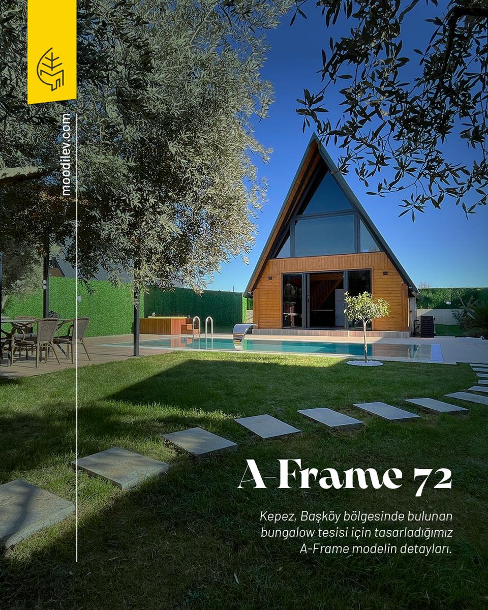 moodilev's tweet photo. Kepez Başköy’de Moodilev tarafından planlanan A‑Frame bungalow tesisi tamamlandı! 🏡
Loft yatak odası, havuz, jakuzi ve doğayla iç içe konfor artık hazır.👇

https://t.co/xspAETs52Z

#holidayhome #travel #vacation #outdoorliving #woodhouse #bungalow #aframe #moodilev @airbnb https://t.co/dDPUEEm3Xd