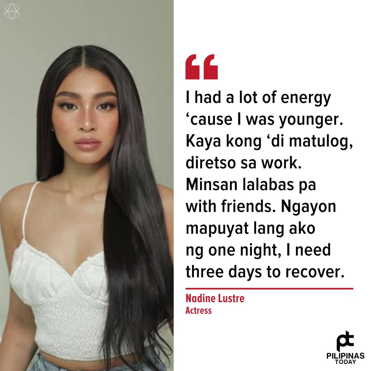 PilipinasToday_'s tweet image. SAMEEE 😩

Aminado ang aktres na si Nadine Lustre, 32, na hindi na niya kaya i-handle ang TV series projects hindi gaya noong mas bata siya na marami pa umano siyang energy.

“‘Yung mga series kasi it requires commitment, such a huge commitment. Honestly, I don’t even know how I…