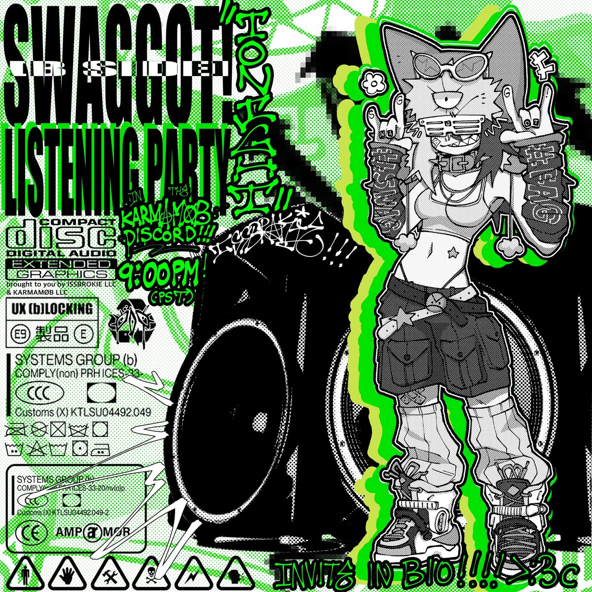 shteppii's tweet image. ‘SWAGGOT! [B SIDE]’ LISTENING PARTY IN THE KARMAMØB DISCORD!!! @ 9PM [PST]!!! &amp;gt;w&amp;lt;