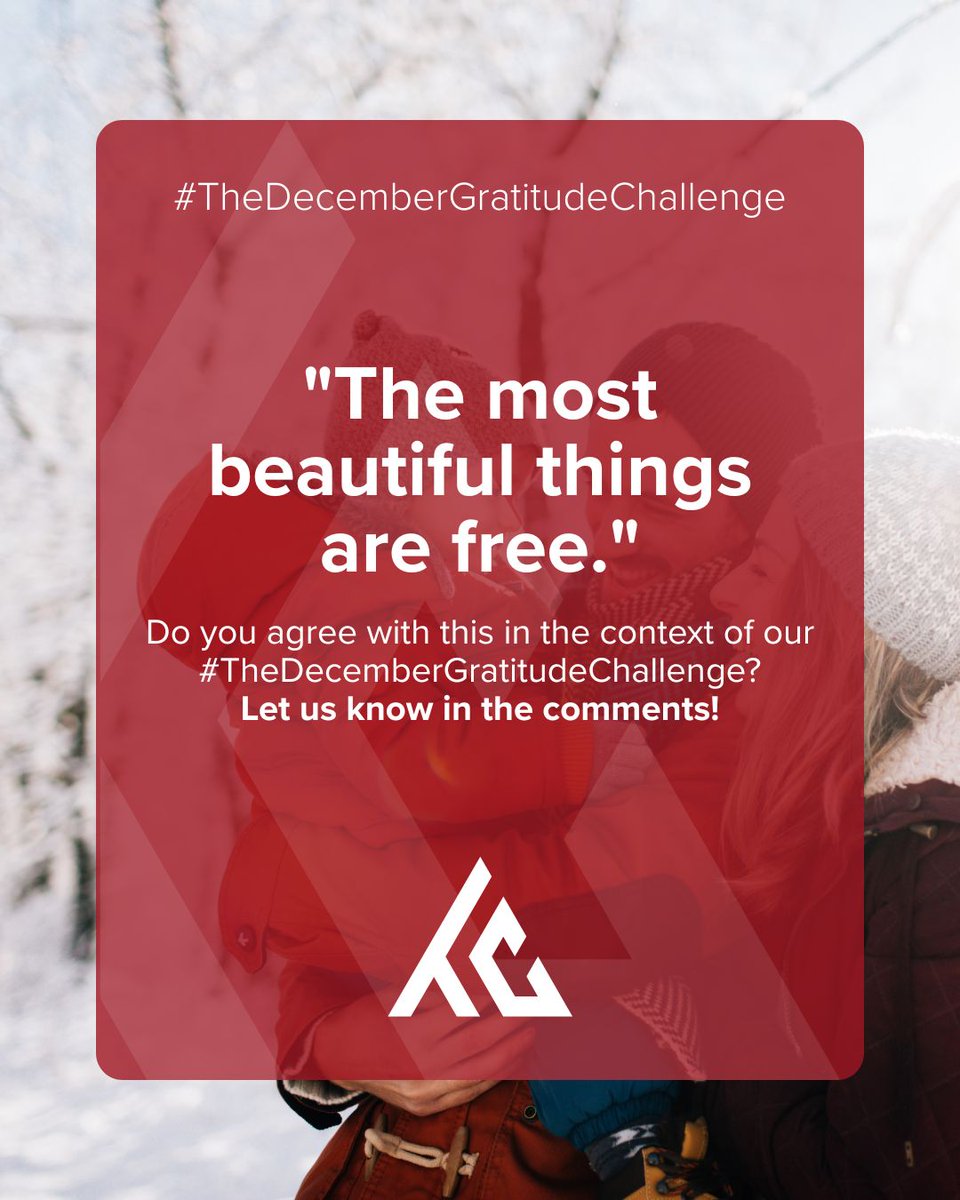 "The most beautiful things are free."
Do you agree with this in the context of our #TheDecemberGratitudeChallenge? Let us know in the comments!⤵️
