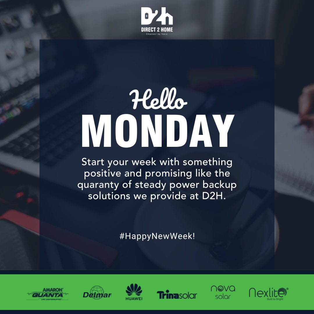 D2HServicesLtd's tweet photo. New week. Fresh energy.
Keep your goals charged and your mindset bright—great things are waiting for you this week. ⚡✨

#HappyNewWeek #MondayVibes #MondayEnergy #D2HServices #StayPowered #NewWeekNewGoals https://t.co/c9ReWnjHVN