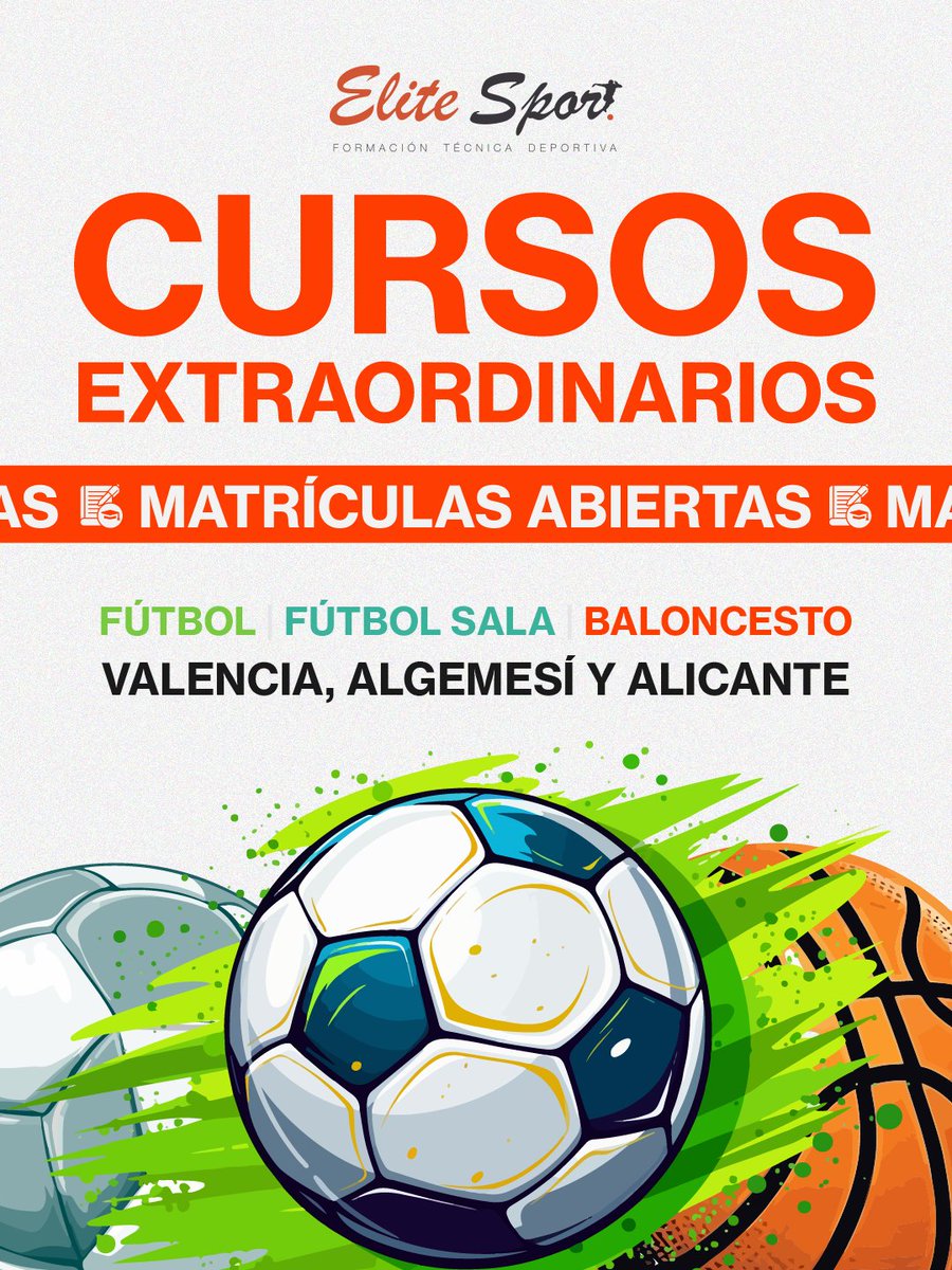 🎅🏻 Esta NAVIDAD regala FORMACIÓN

MATRÍCULAS ABIERTAS: Cursos extraordinarios de PRIMAVERA 💥

Esta nueva edición está prevista que comience en nuestras 📍 tres sedes durante 📅 febrero y marzo y que finalice en junio.

MATRICÚLATE YA 
tecnicoselitesport.es | 673 765 266