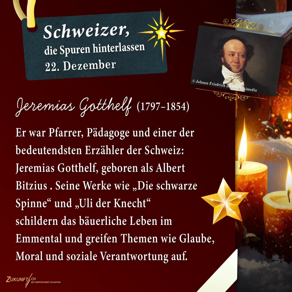 Mahner seiner Zeit…
zukunft-ch.ch/jeremias-gotth… 
Besinnung am 4. Advent.