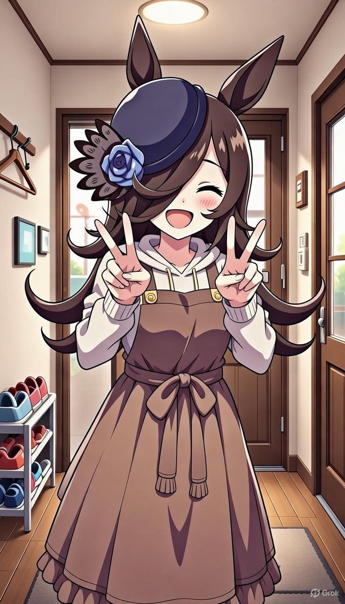 ライスシャワーダブルピース #ライスシャワー #Aiart #ダブルピース