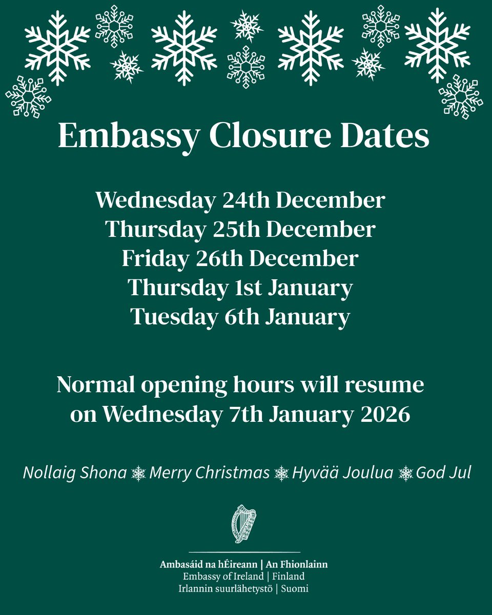 IrishEmbassyFinland tweet media