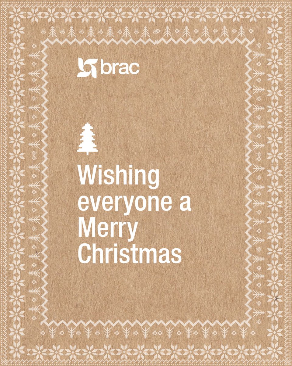 BRACworld's tweet image. Let the glow of the festive season inspire us to move forward towards a society built on love, dignity, and meaningful opportunities for all.
#MerryChristmas #TogetherWeCan