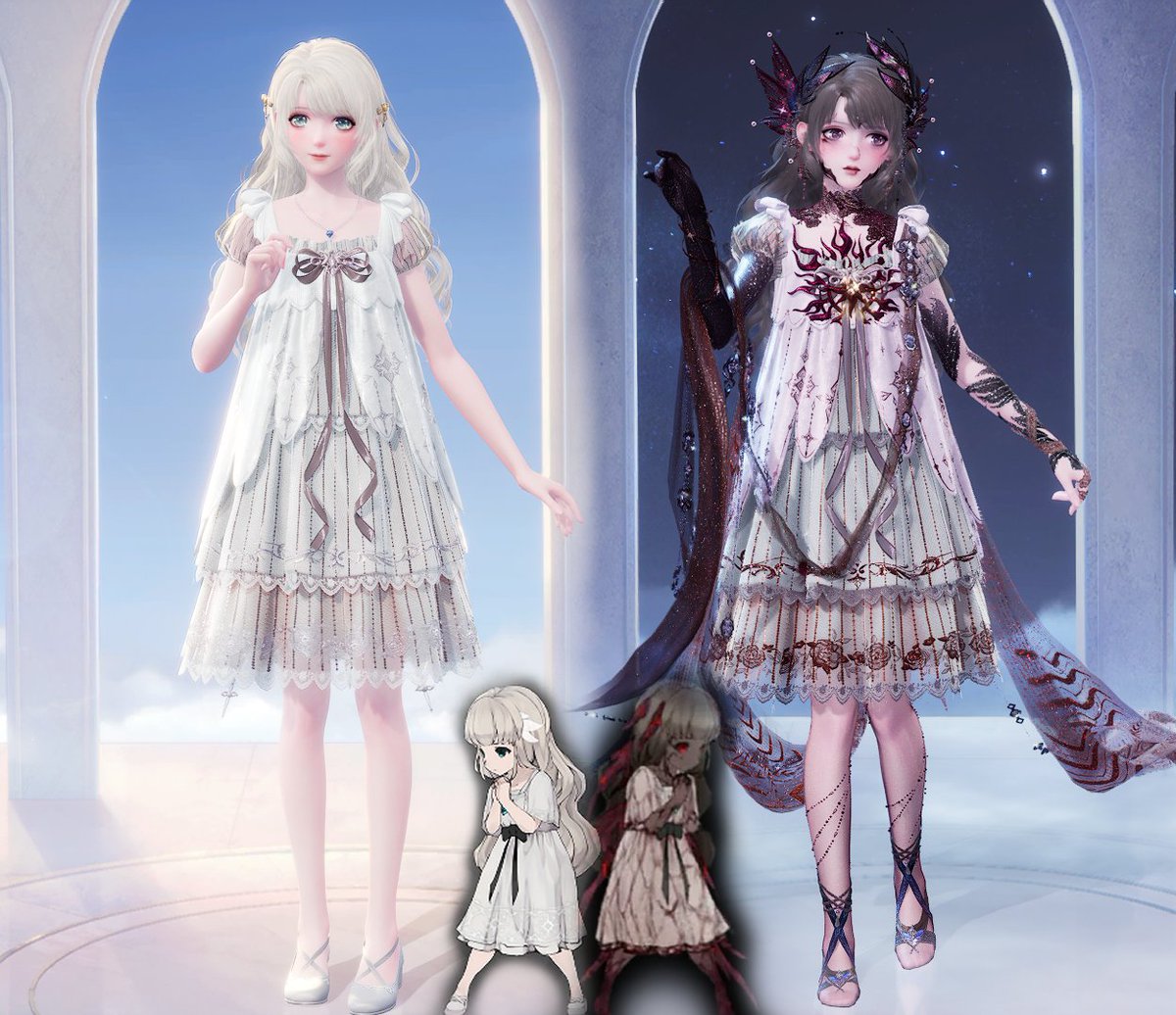 GelliPandy's tweet image. I recently finished Ender Lilies and wanted to recreate Lily in her pure and blighted form 🥹