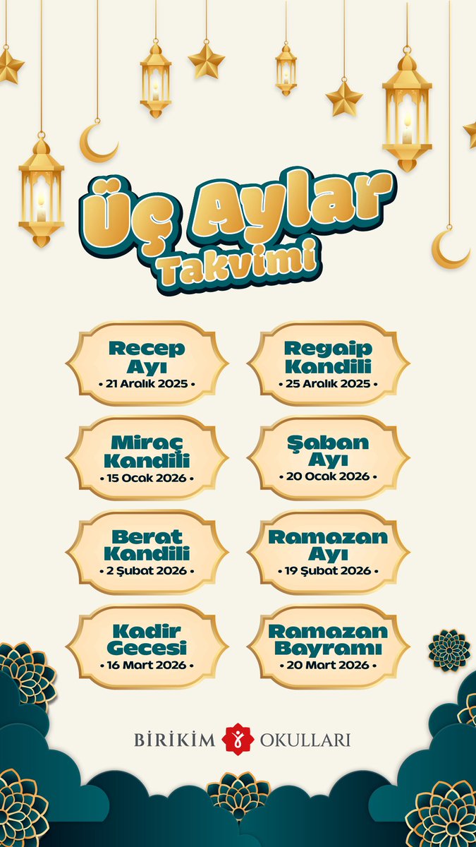 》Üç Aylar Takvimi