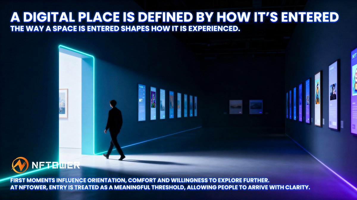 NFTOWER_'s tweet image. 🎯 How people enter a digital space shapes how they feel inside it.
🌐 At NFTOWER, calm, intentional entry sets the tone before exploration begins.
📊 A thoughtful arrival builds comfort, curiosity and connection.

#NFTower #DigitalEntry #CreativeSpaces #FirstImpression