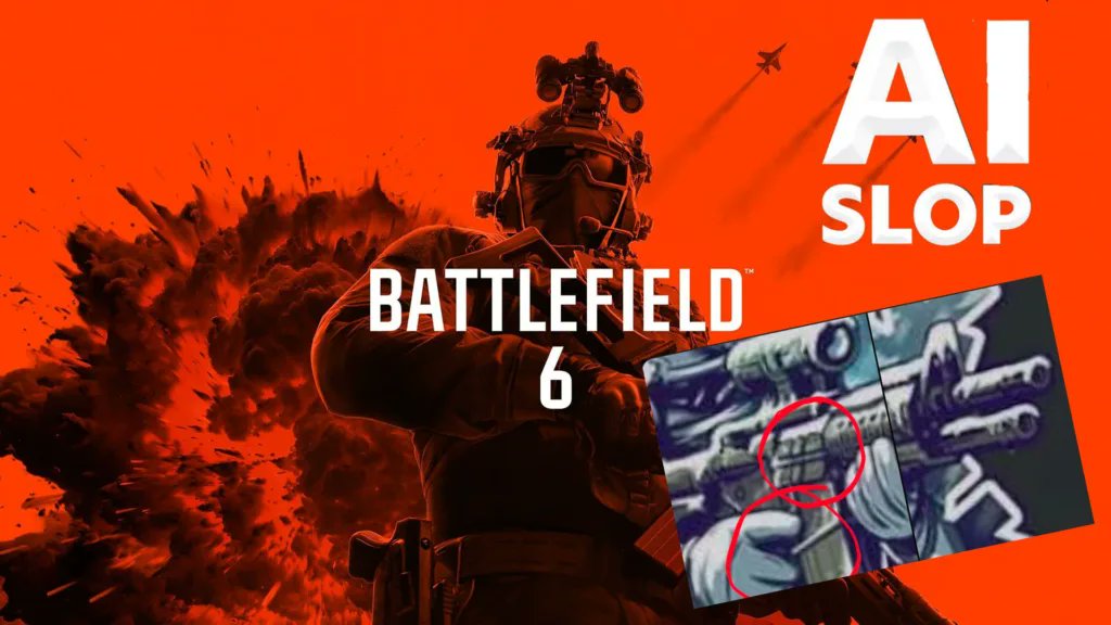 Clawsomegamer's tweet photo. Battlefield 6 Becomes Latest Game Under Fire For Alleged AI Use

https://t.co/axwvGjJHx2 https://t.co/2lQn7FBZSP