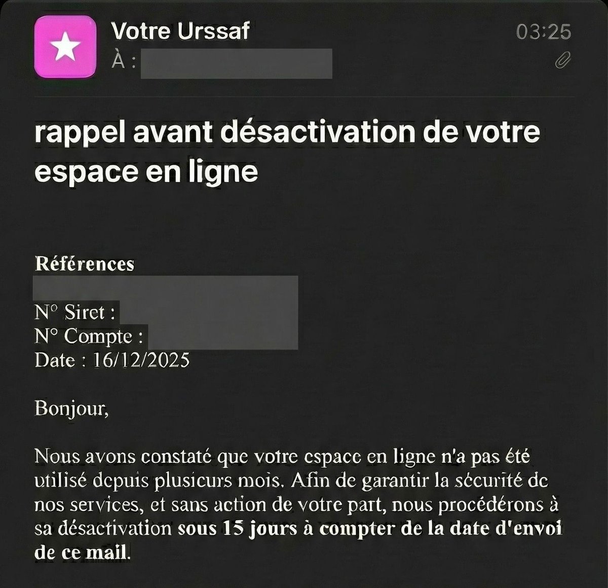 Zut alors, mon compte URSSAF va être désactivé après 7 ans d’expatriation.
Quel dommage… 
Je comptais venir renflouer les +160 milliards de déficit public,
notamment pour financer le logement social,
 dont les dérives (passe-droits contre 4 000 €) viennent d’être exposées dans