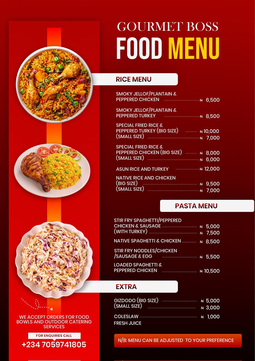 GodknowsDivya's tweet photo. Design that speaks before the food arrives.
Red for hunger. Structure for clarity.
A menu that sells without saying too much.
#GraphicDesigner #fypシ https://t.co/y9xk6bI4fD