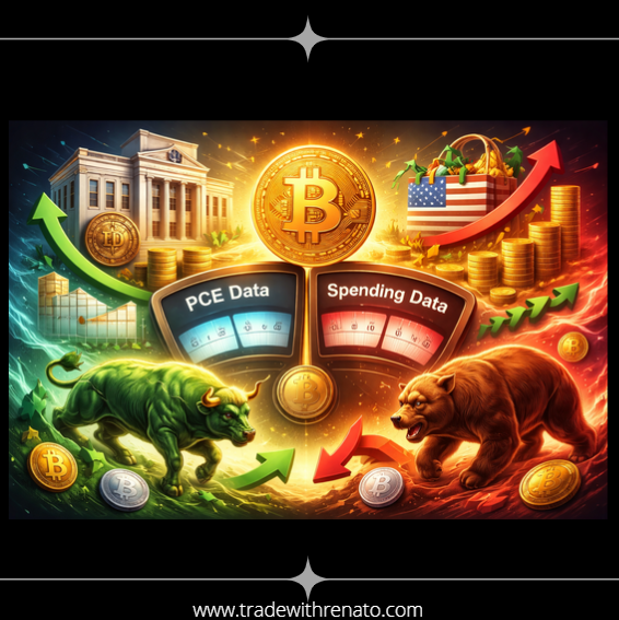 What's your feeling for the week? Bearish or Bullish?
Good morning and have a good week everyone, it's a holiday week and time to spend with family, let's get to today's agenda. US PCE, PCE Core and Personal Spending are highly relevant to cryptocurrencies because they directly