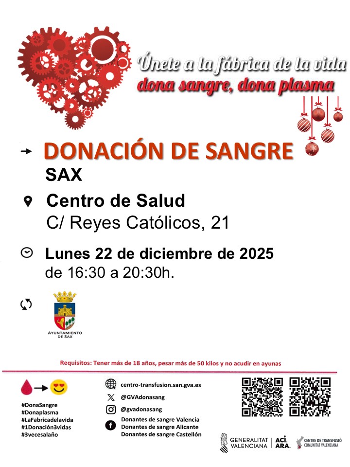 GVAdonasang's tweet image. Dona sangre en #Sax
📅lunes #22diciembre

#DonarSangre es una suerte, la suerte de compartir vida.
Te esperamos, únete a #LaFábricaDeLaVida❤