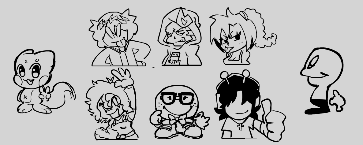 3rdFunni342's tweet image. doodles of ppls